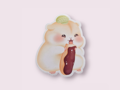 Hamster, Pastry Die Cut Sticker
