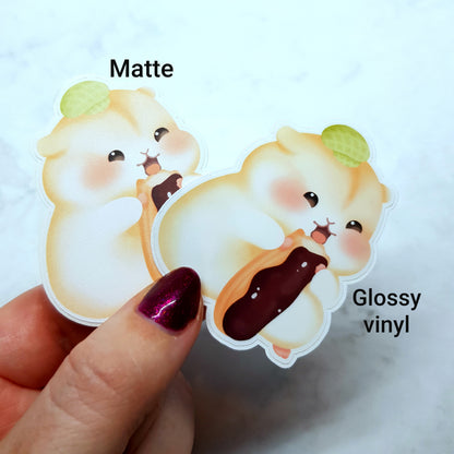 Hamster, Pastry Die Cut Sticker