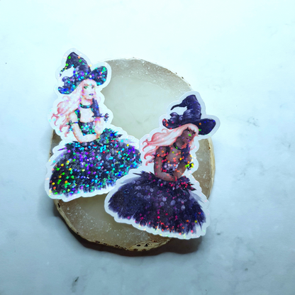 Holographic Witches Die Cut Stickers