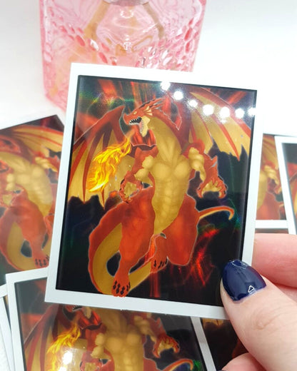 Fairy Tail Anime Fire Dragon King Igneel Holographic Sticker