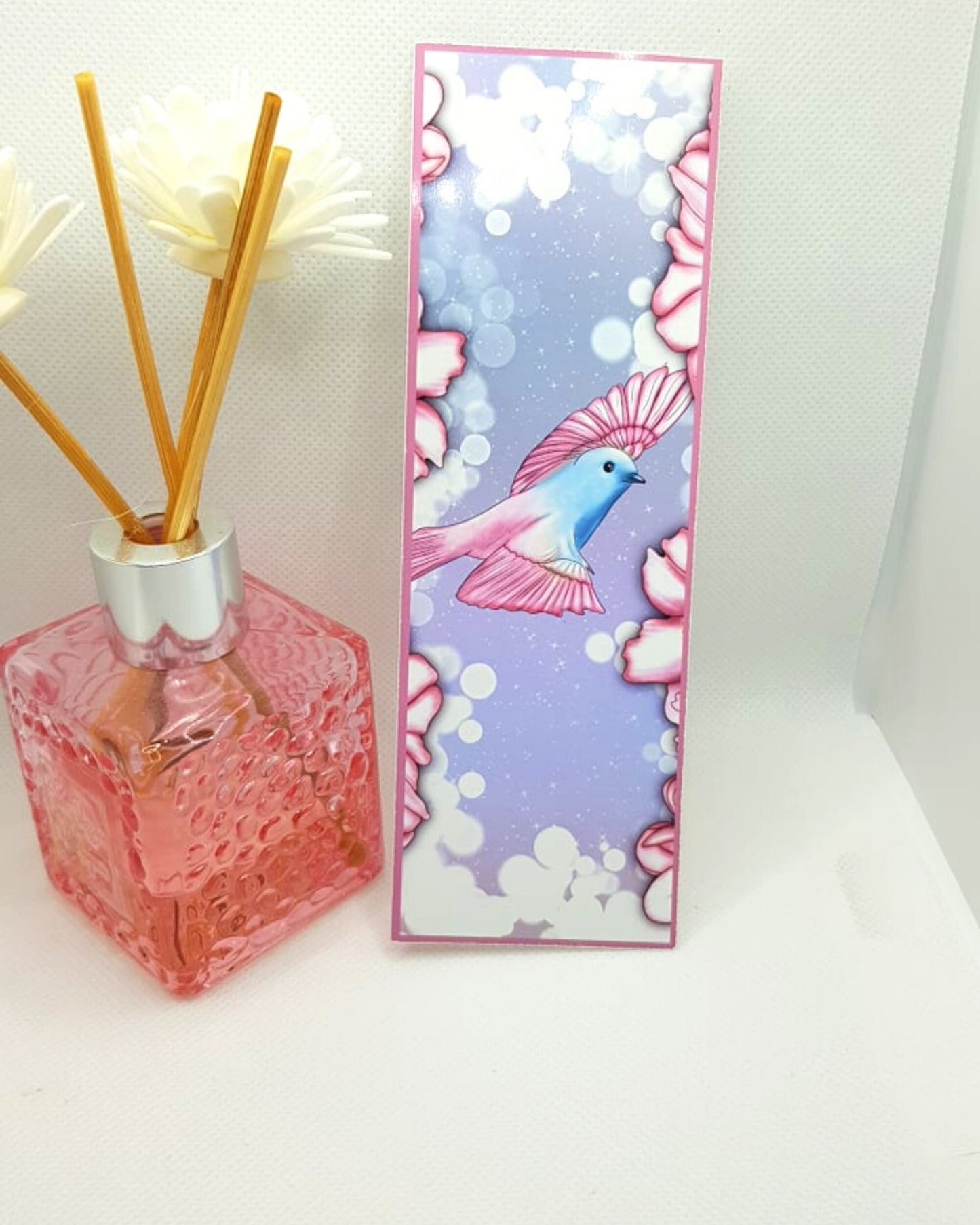 Bird and Cherry blossom theme bookmark